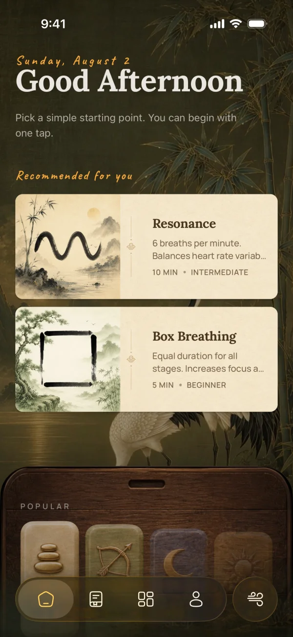 Crane Home Screen on iPhone 16 Pro